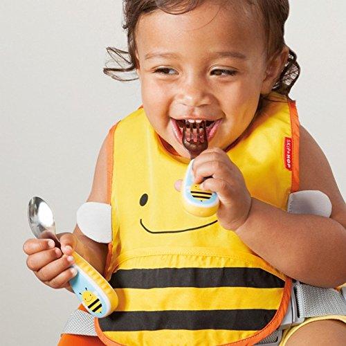 Skip Hop Zoo Utensils Fork & Spoon Bee - Weaning Accessory For Ages 0-3 Years
