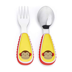 Skip Hop Zoo Utensils Fork & Spoon Monkey - Weaning Accessory For Ages 0-3 Years