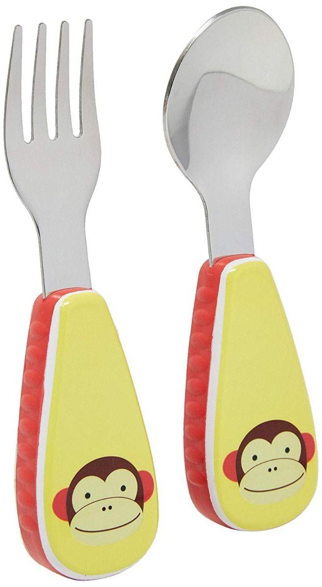 Skip Hop Zoo Utensils Fork & Spoon Monkey - Weaning Accessory For Ages 0-3 Years