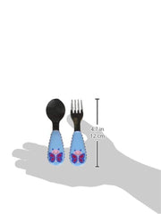 Skip Hop Zoo Utensils Fork & Spoon Butterfly - Weaning Accessory For Ages 0-3 Years