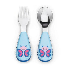 Skip Hop Zoo Utensils Fork & Spoon Butterfly - Weaning Accessory For Ages 0-3 Years