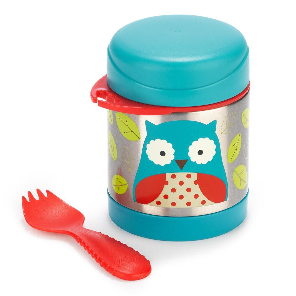 Skip Hop Zoo Back To School Insulated Little Kid Owl - Food Jar For Ages 3-6 Years
