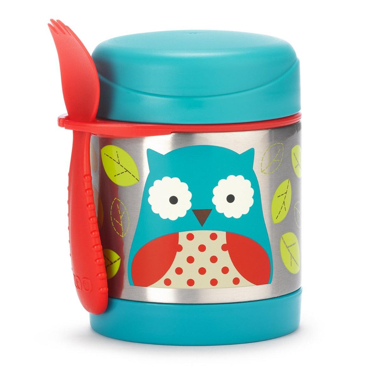 Skip Hop Zoo Back To School Insulated Little Kid Owl - Food Jar For Ages 3-6 Years