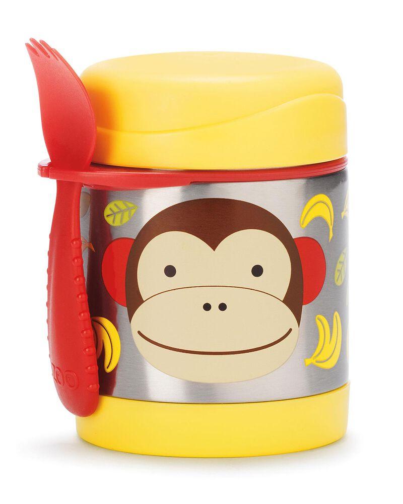 Skip Hop Zoo Back To School Insulated Little Kid Monkey - Food Jar For Ages 3-6 Years