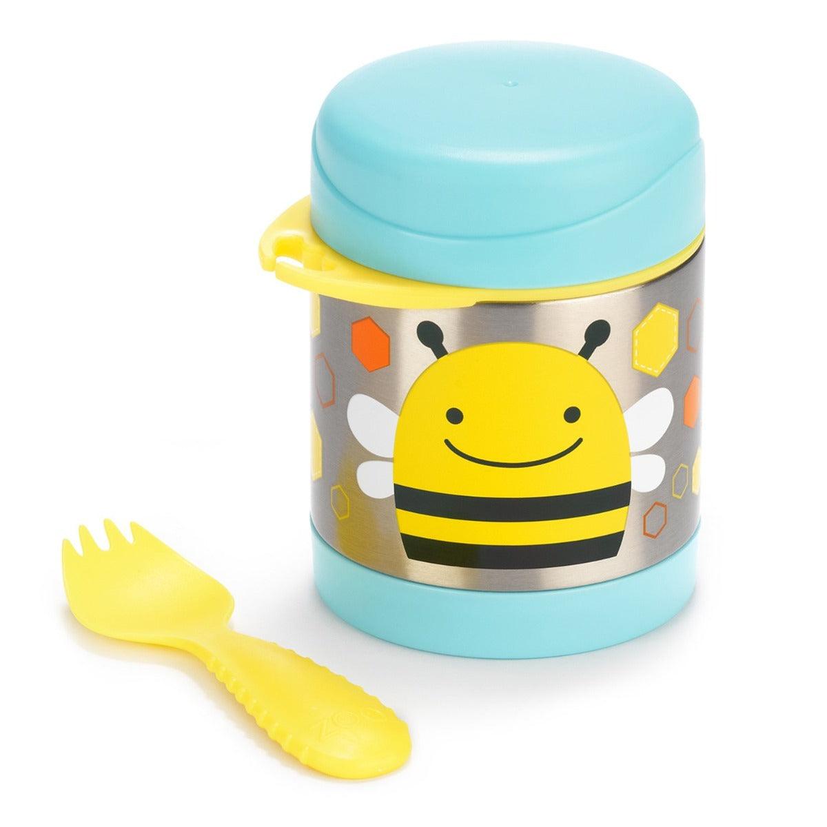 Skip Hop Zoo Back To School Insulated Little Kid Bee - Food Jar For Ages 3-6 Years