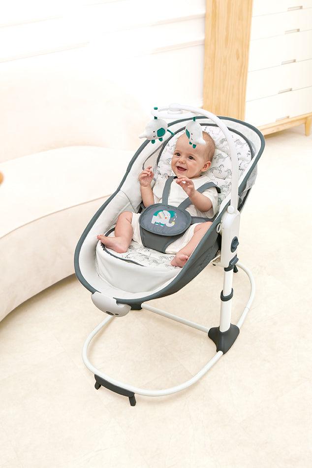 Mastela 6 In 1 Multi-Function Rocker & Bassinet Grey - For Ages 0-3 Years