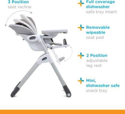 Joie Mimzy 2 in 1 High Chair Logan - Portable Booster Seat For Ages 0-3 Years