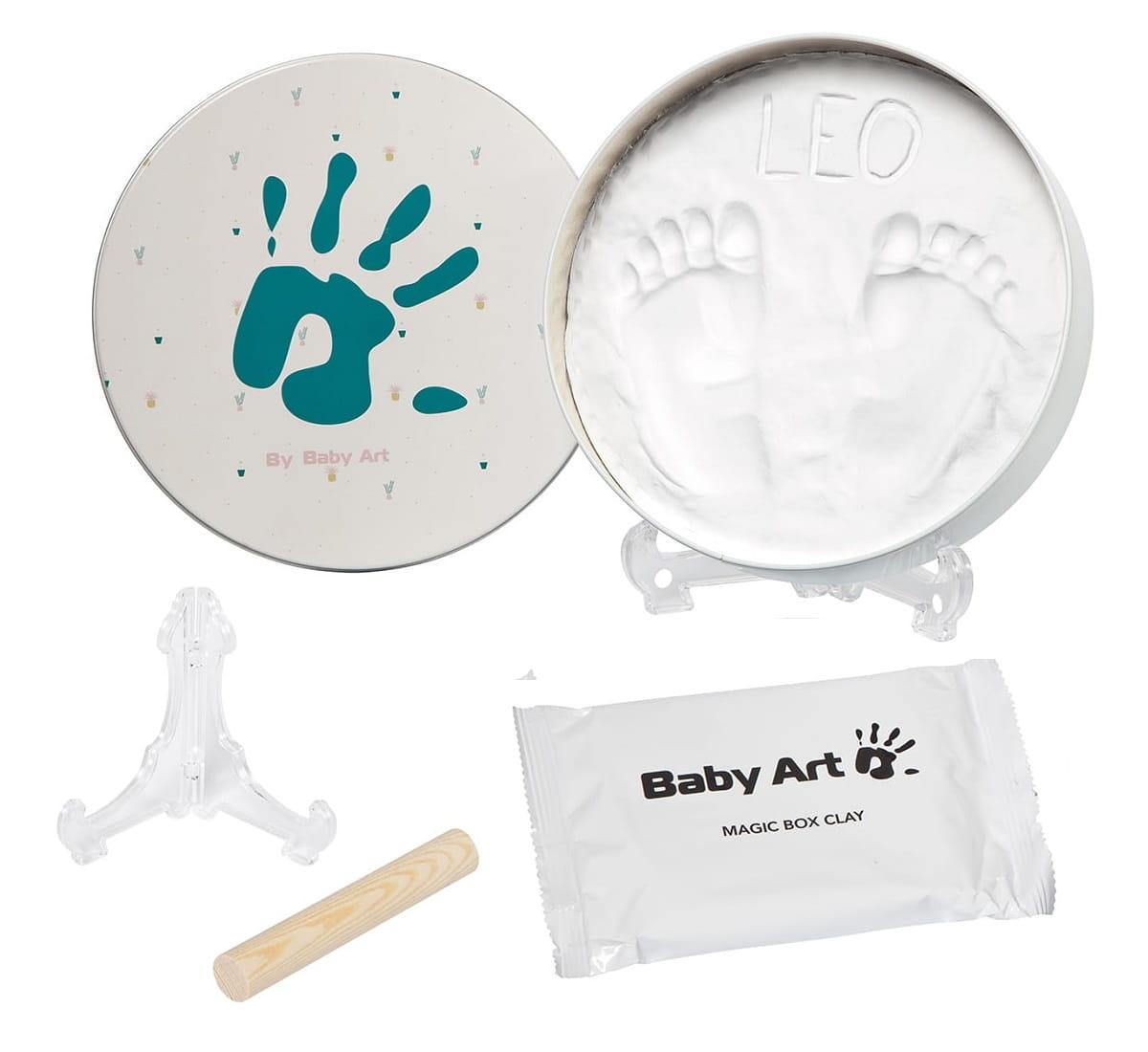Baby Art Round Magic Box Nursery D‚àö¬©cor White - Hand & Foot Print For Ages 0-3 Years