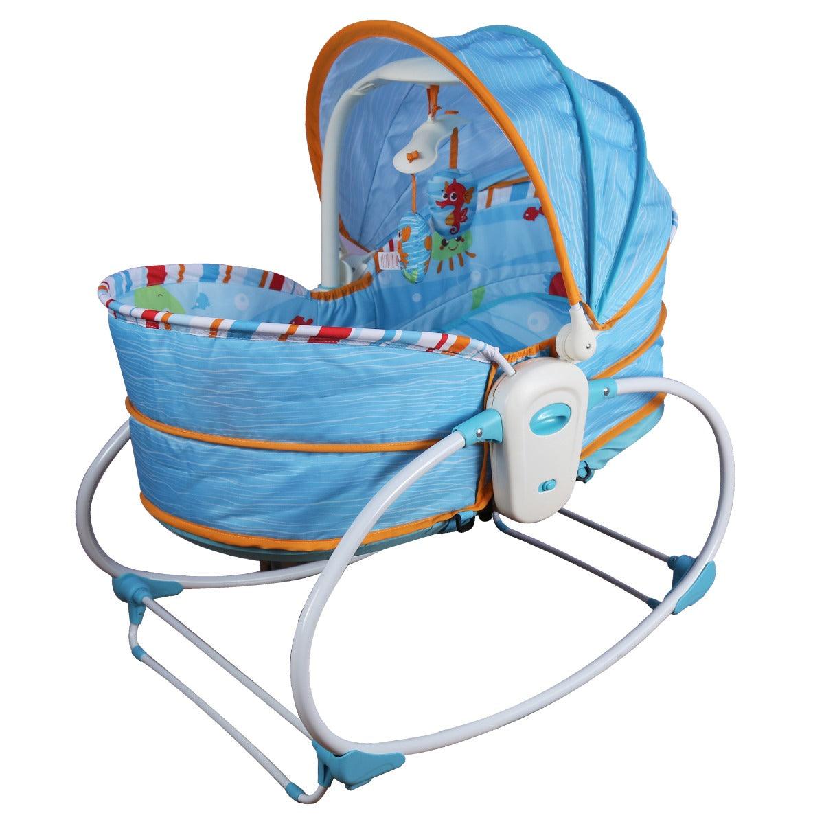 Mastela 5 In 1 Rocker & Bassinet Aqua - For Ages 0-4 Years