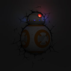 Star Wars 3D Light FX Plastic and Metal BB-8 Droid 3D Deco LED Wall Light