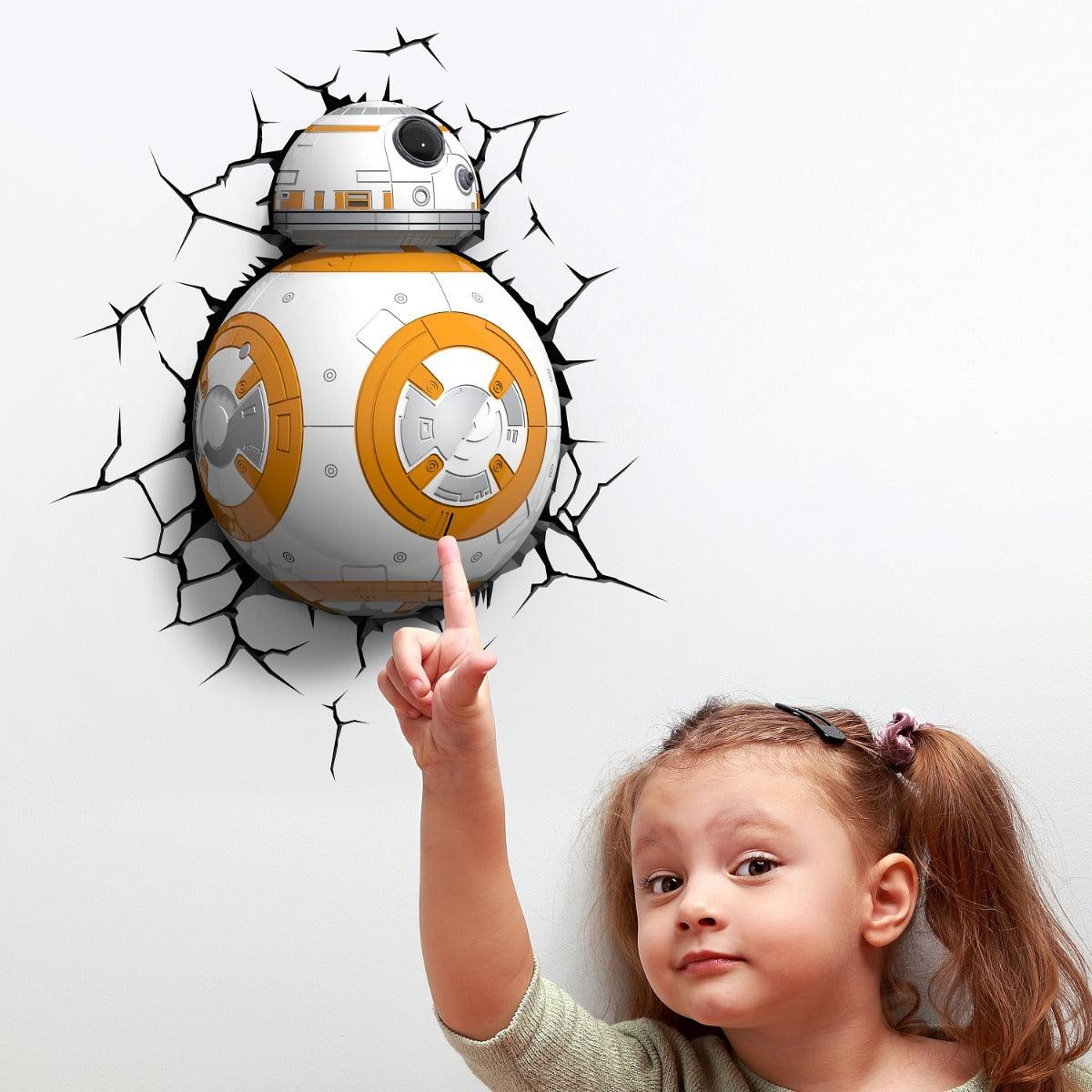 Star Wars 3D Light FX Plastic and Metal BB-8 Droid 3D Deco LED Wall Light