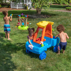 Step2 Car Wash Splash Center Kids Outdoor Water Table Toy for Toddlers, Blue/Orange - FunCorp India
