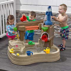 Step2 Pump & Splash Discovery Pond Water Table Outdoor Water Toy with Water Pump, Brown - FunCorp India