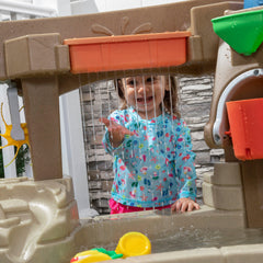 Step2 Pump & Splash Discovery Pond Water Table Outdoor Water Toy with Water Pump, Brown - FunCorp India