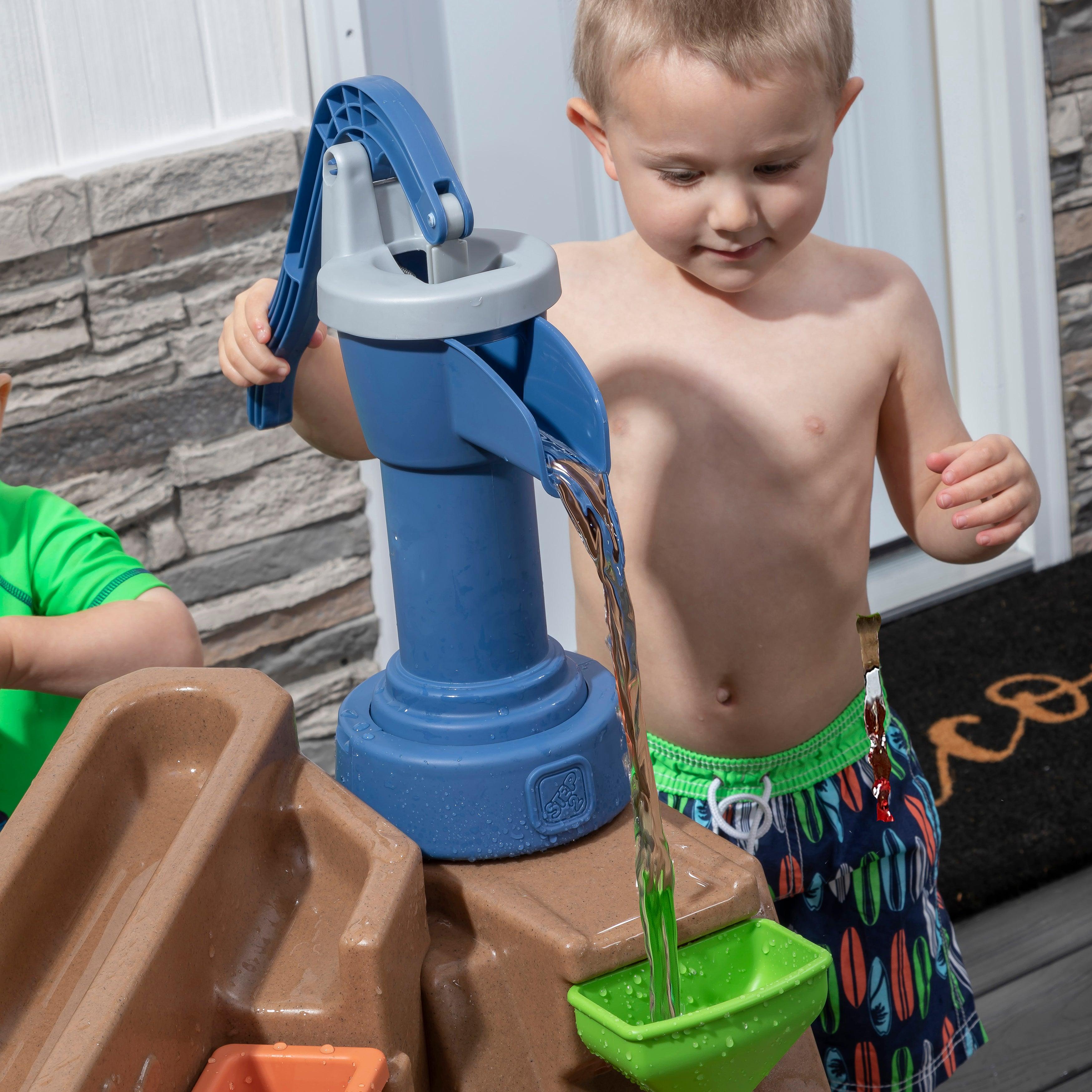 Step2 Pump & Splash Discovery Pond Water Table Outdoor Water Toy with Water Pump, Brown - FunCorp India