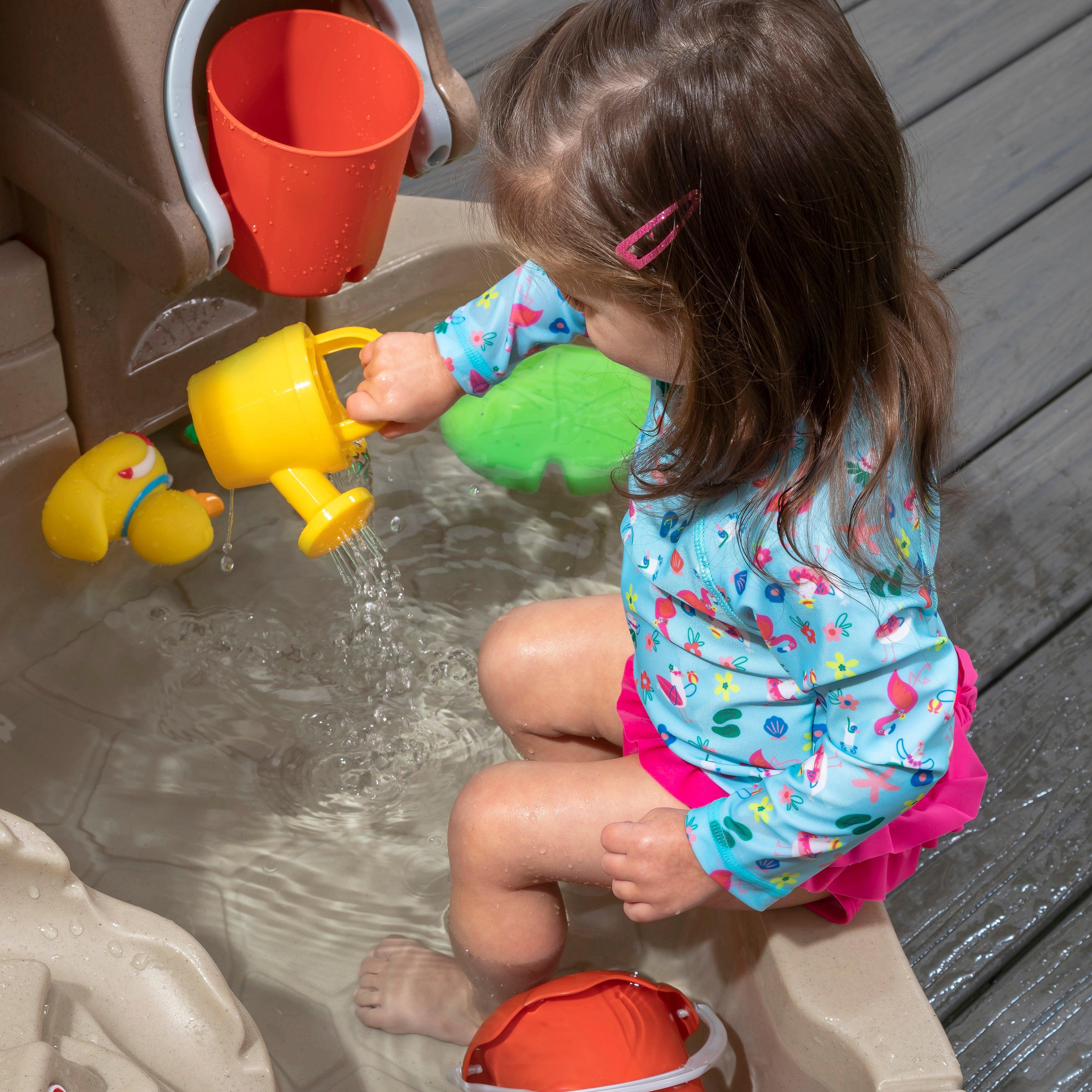 Step2 Pump & Splash Discovery Pond Water Table Outdoor Water Toy with Water Pump, Brown - FunCorp India