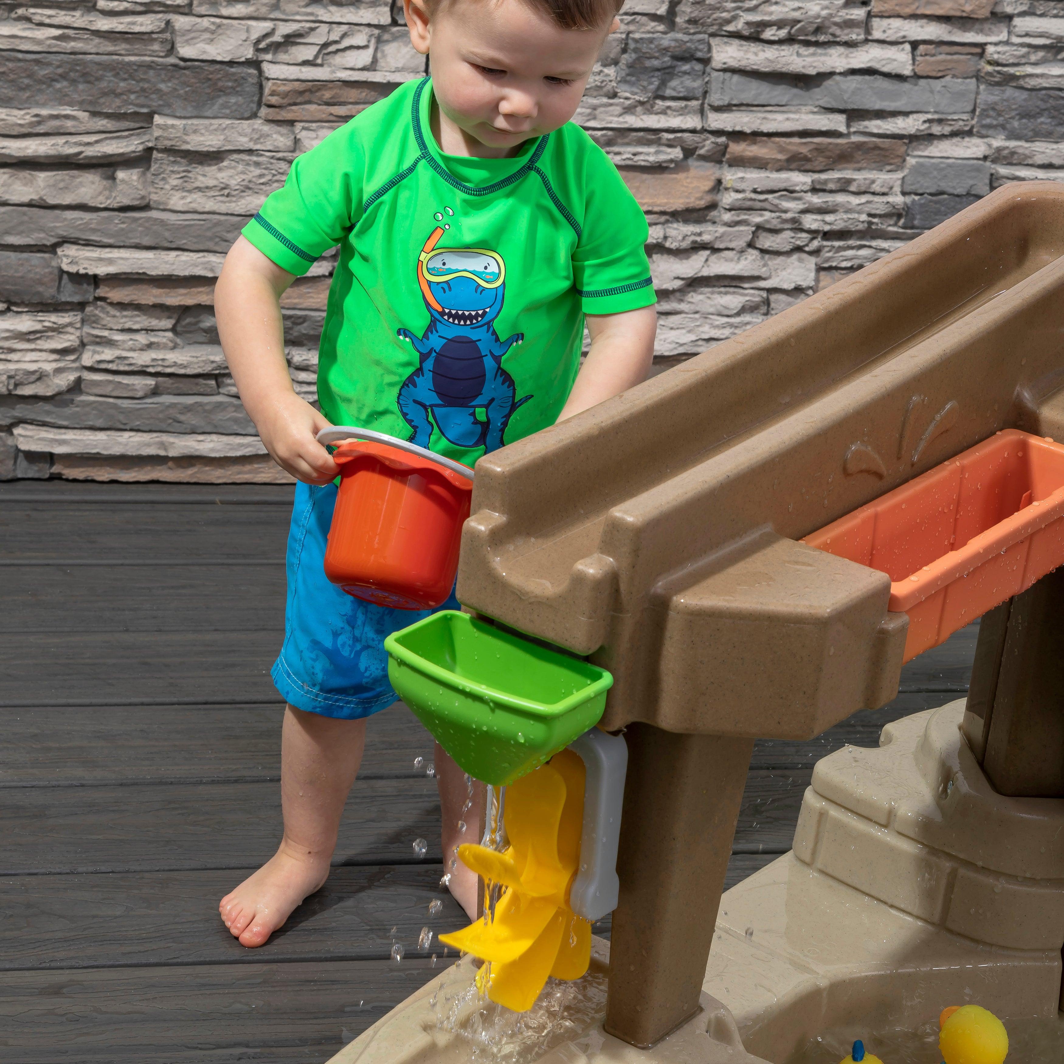 Step2 Pump & Splash Discovery Pond Water Table Outdoor Water Toy with Water Pump, Brown - FunCorp India