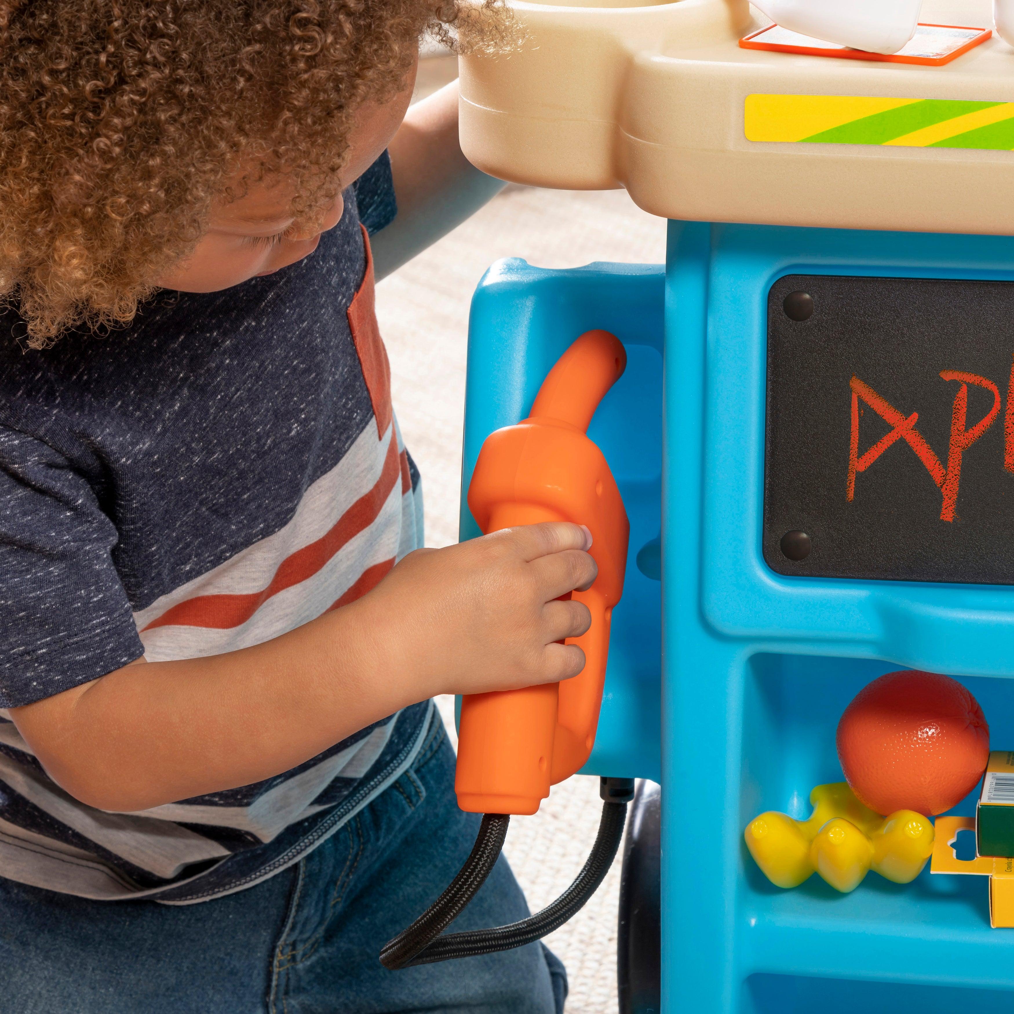 Step2 Stop & Go Market Kids Pretend Play Store & Toll Booth with Toy Cash Register, Blue - FunCorp India