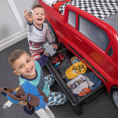 Step2 Turbocharged Twin Truck Bed for Kids, Red - FunCorp India