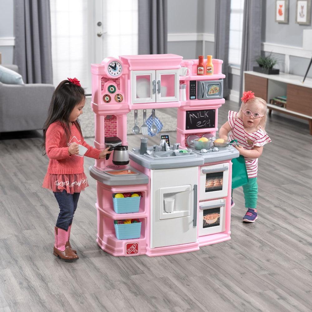 Step2 Great Gourmet Kitchen Playset with Accessories for Toddlers, Light Pink - FunCorp India
