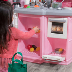 Step2 Great Gourmet Kitchen Playset with Accessories for Toddlers, Light Pink - FunCorp India