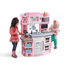 Step2 Great Gourmet Kitchen Playset with Accessories for Toddlers, Light Pink - FunCorp India