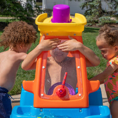 Step2 Car Wash Splash Center Kids Outdoor Water Table Toy for Toddlers, Blue/Orange - FunCorp India