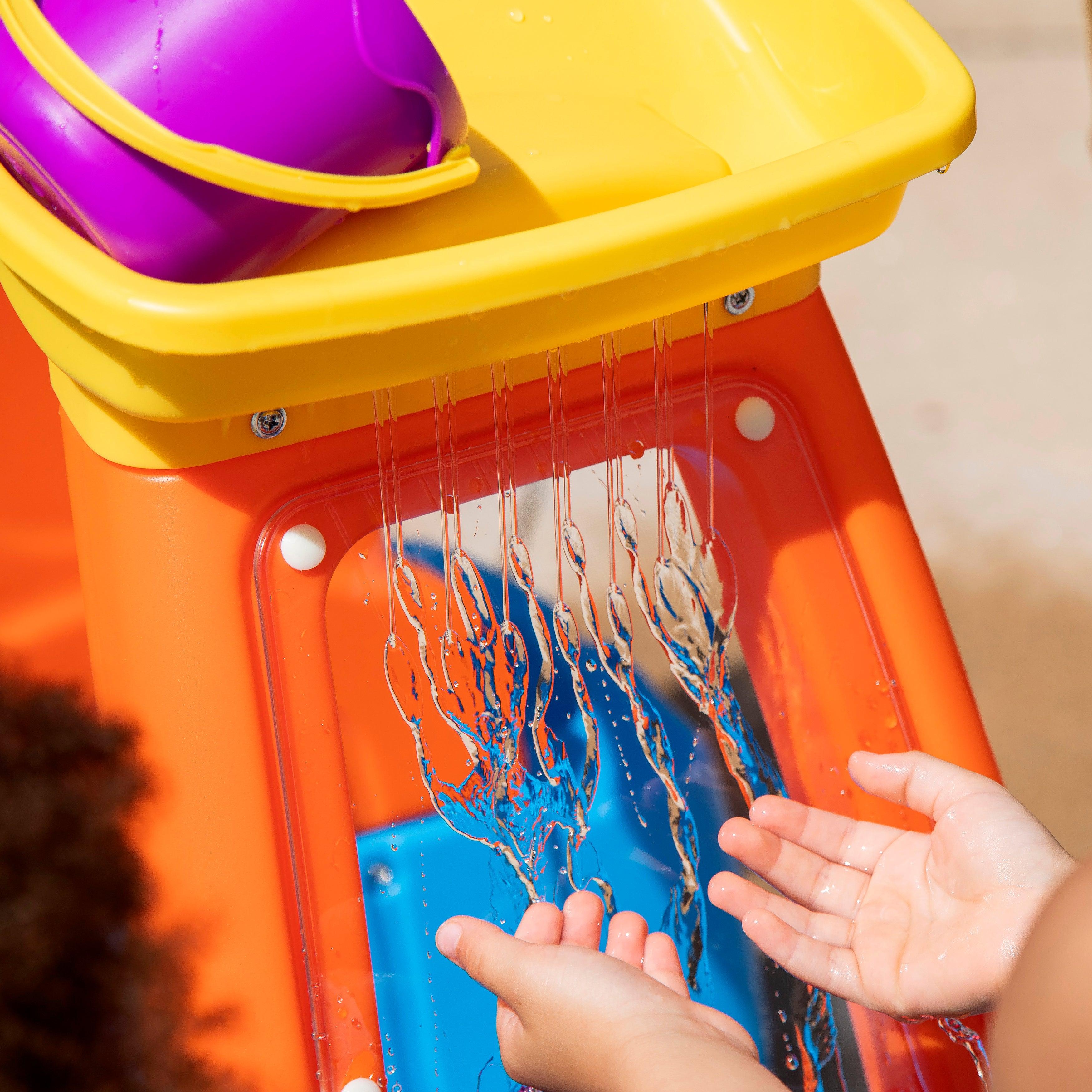 Step2 Car Wash Splash Center Kids Outdoor Water Table Toy for Toddlers, Blue/Orange - FunCorp India