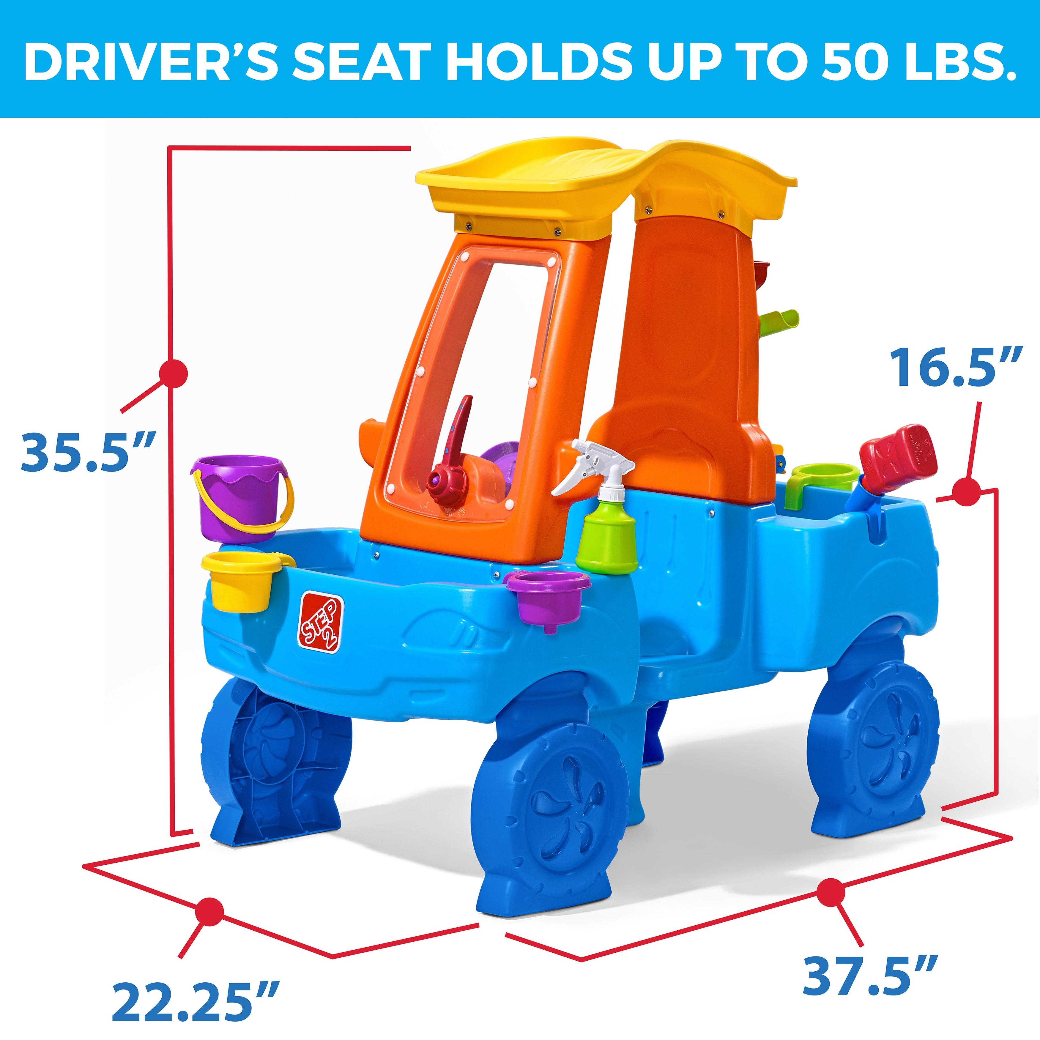 Step2 Car Wash Splash Center Kids Outdoor Water Table Toy for Toddlers, Blue/Orange - FunCorp India