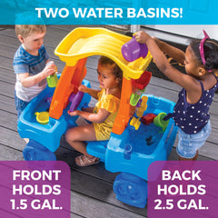 Step2 Car Wash Splash Center Kids Outdoor Water Table Toy for Toddlers, Blue/Orange - FunCorp India