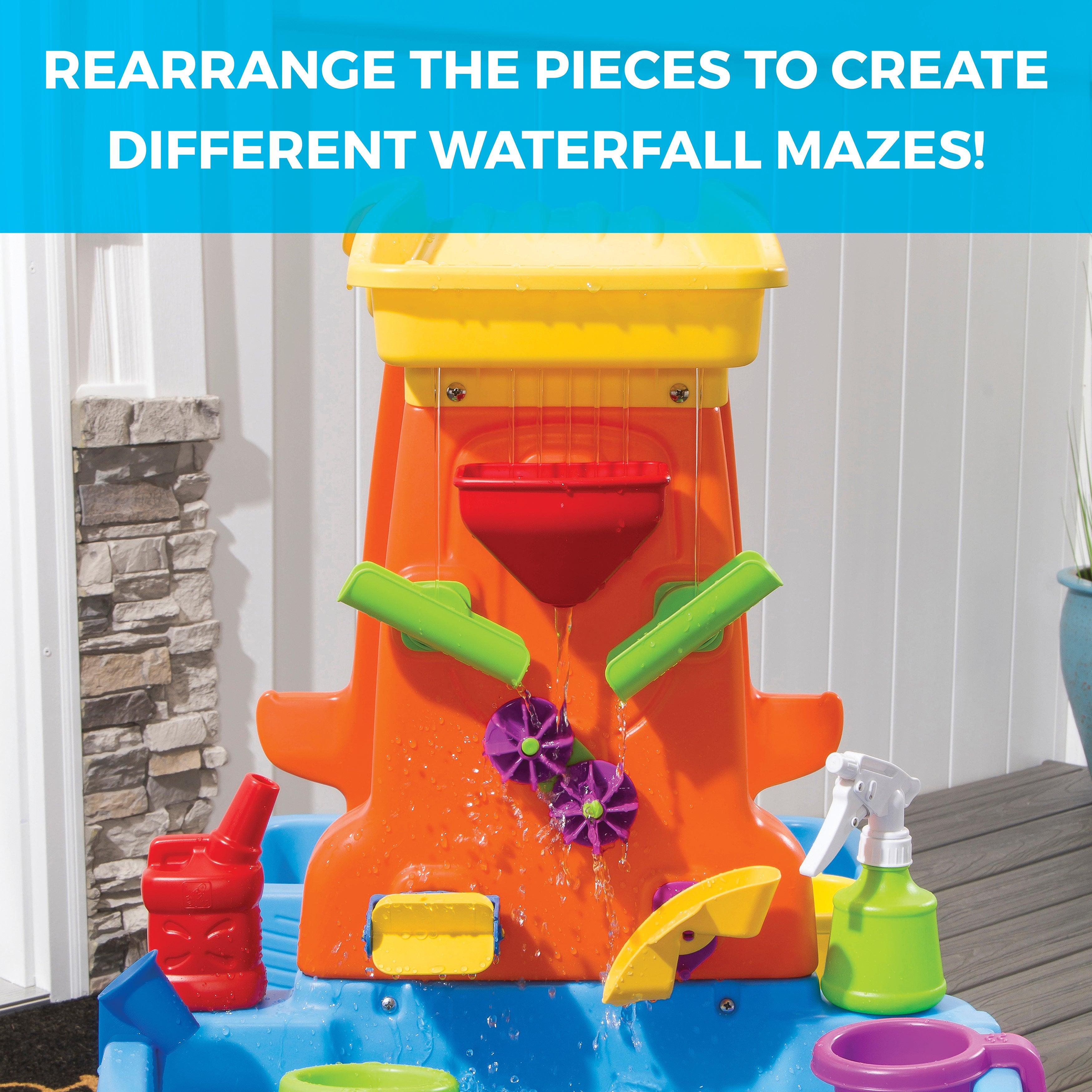 Step2 Car Wash Splash Center Kids Outdoor Water Table Toy for Toddlers, Blue/Orange - FunCorp India