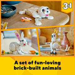 LEGO Creator 3in1 White Rabbit Building Kit For Ages 8+