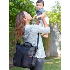 Skip Hop Duo Signature Black - Diaper Bags For Ages 0-2 Years