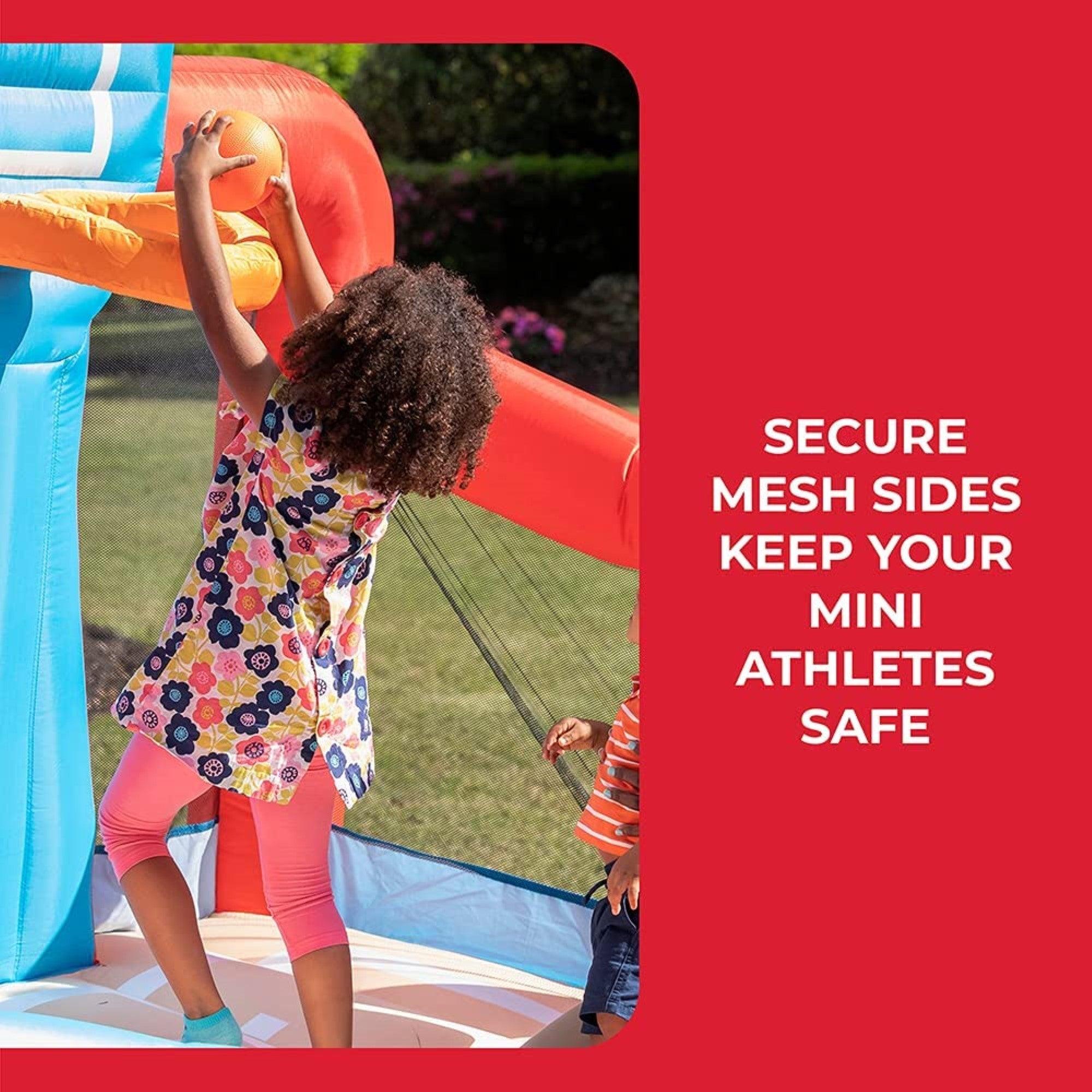 Step2 MAX Sports Full Court Basketball ‘n Slide Bouncer with Extra Heavy Duty Blower Inflatable Bounce House for Kids - FunCorp India