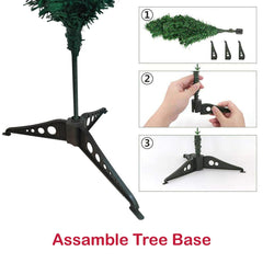 PartyCorp 4 ft Xmas Tree with 48 Decoration Glitter Ornaments and Danglers with Santa Hat for Home, Living Room Decor Combo - FunCorp India