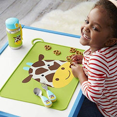 Skip Hop Zoo Utensils Fork & Spoon Giraffe - Weaning Accessory For Ages 0-3 Years