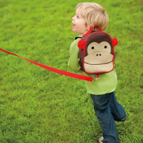 Skip Hop Zoo Little Kid and Toddler Safety Harness Let Backpack, Monkey for Kids Ages 3+