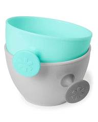 Skip Hop Easy-Feed Mealtime Set Teal-Grey - Weaning Accessory For Ages 0-3 Years