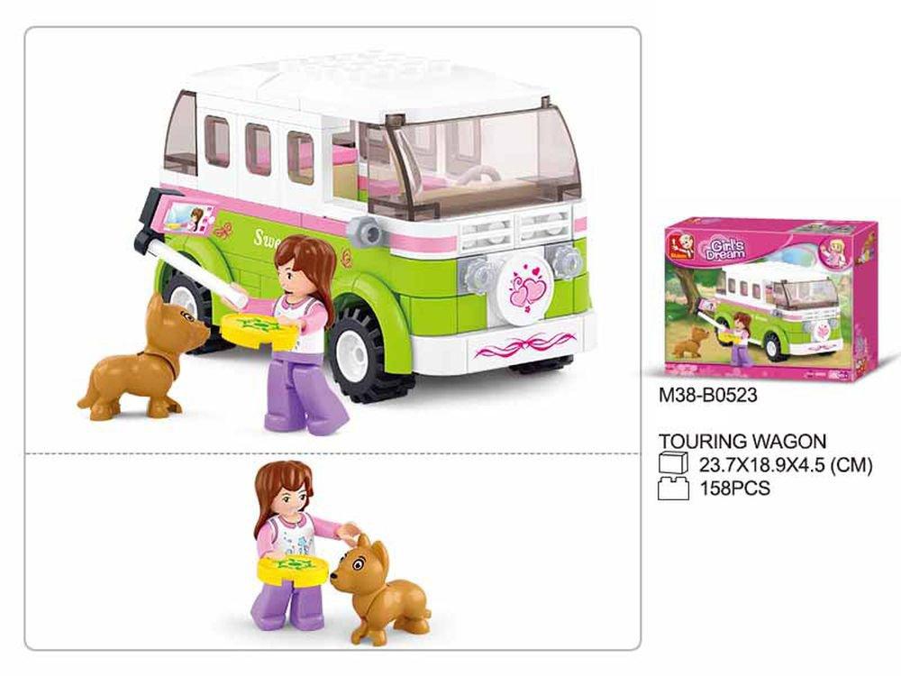Sluban Girls Touring Wagon, Building Blocks For Ages 6+ - FunCorp India