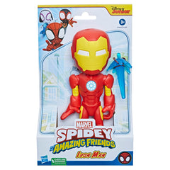 Marvel Spidey and His Amazing Friends Supersized 9-Inch Iron Man Action Figure for Kids Ages 3 and Up