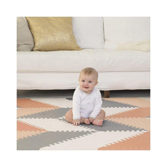 Skip Hop Playspot Geo Playgym & Mats Grey-Peach - Playmats For Ages 0-2 Years