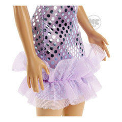 Barbie Glitz Blonde Hair Doll (Lavender Metallic Mini Dress) for Kids Ages 3+