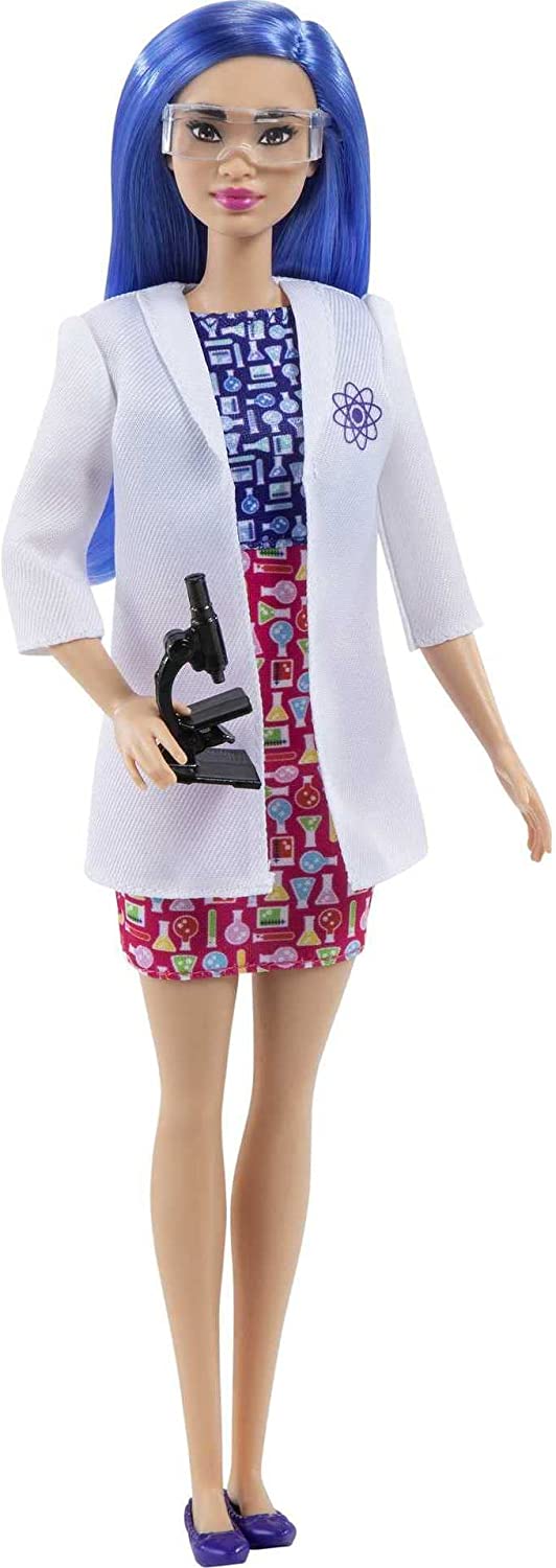 Barbie 12 Inch Blue Hair Scientist Doll & Accessories for Ages 3 Years Old & Up