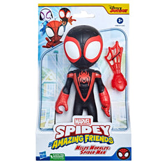 Marvel Spidey and His Amazing Friends Supersized 9-Inch Miles Morales Action Figure for Kids Ages 3 and Up