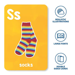Skillmatics Letters & First 100 Words - 3 in 1 Educational Flash Cards for Ages 2+ - FunCorp India