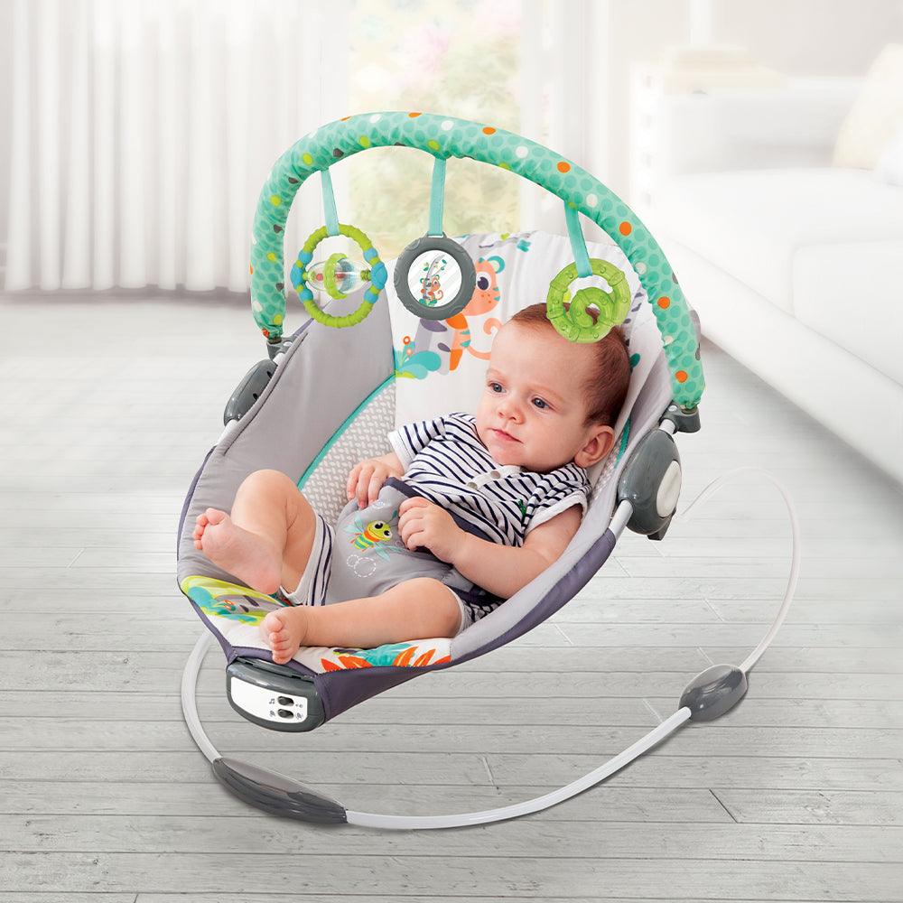 Mastela Music Vibrations Bouncer Grey - For Ages 0-1 Years