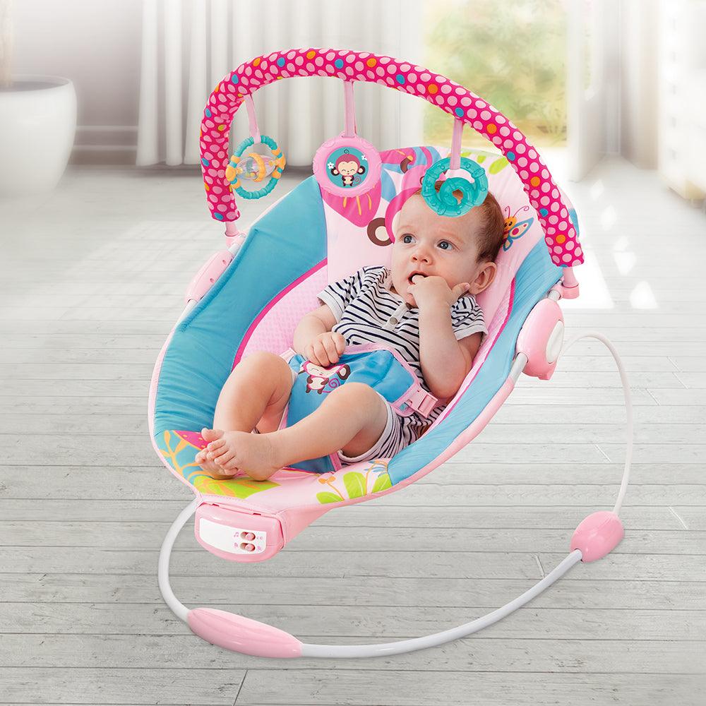 Mastela Music Vibrations Bouncer Pink - For Ages 0-1 Years