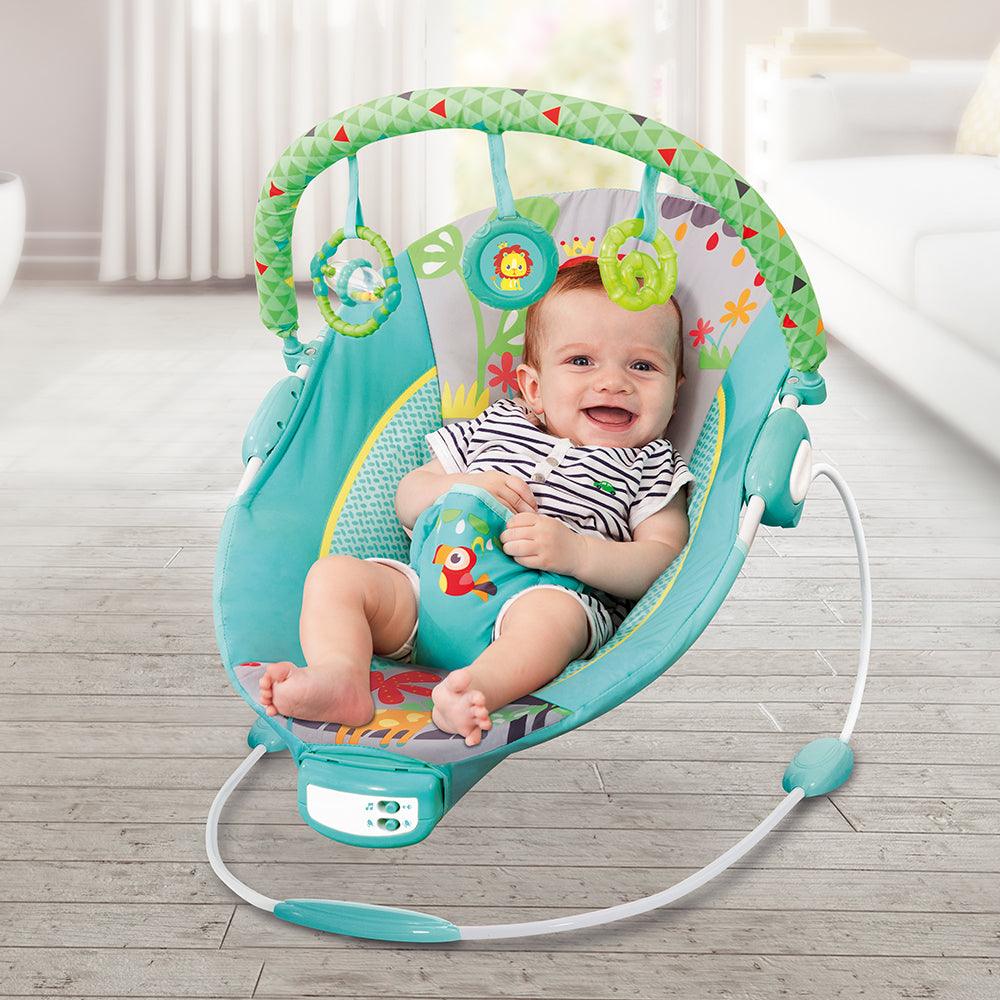 Mastela Music Vibrations Bouncer Aqua - For Ages 0-1 Years