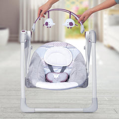 Mastela Deluxe Portable Swing Grey - For Ages 0-2 Years