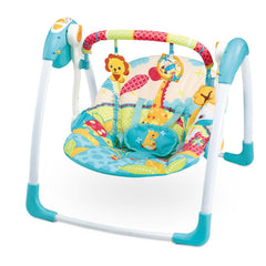 Mastela Deluxe Portable Swing Aqua - For Ages 0-2 Years